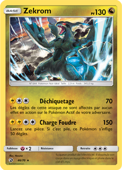 Carte Pokémon Zekrom 46/70 de la série Majesté des Dragons en vente au meilleur prix