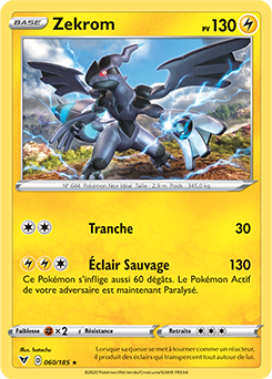 Carte Pokémon Zekrom 060/185 de la série Voltage Éclatant en vente au meilleur prix