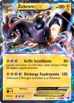 Carte Pokémon Zekrom EX 51/99 de la série Destinées Futures en vente au meilleur prix