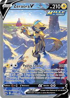 Carte Pokémon Zeraora V 166/198 de la série Règne de Glace en vente au meilleur prix