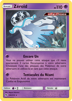 Carte Pokémon Holographique Rare Zéroïd 106/214 de la série Tonnerre Perdu