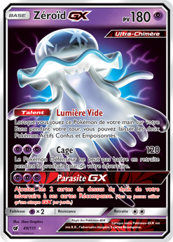 Carte Pokémon Zéroïd GX 49/111 de la série Invasion Carmin en vente au meilleur prix