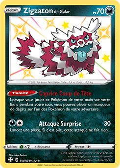 Carte Pokémon Zigzaton de Galar SV078/SV122 de la série Destinées Radieuses en vente au meilleur prix