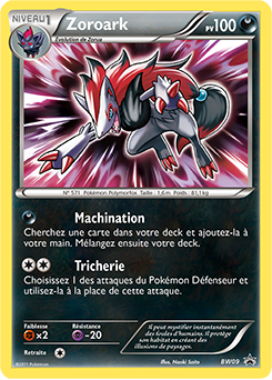 Carte Pokémon Promo Zoroark BW09 de la série Promos Noir & Blanc