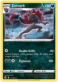 Carte Pokémon Zoroark 171/264 de la série Poing de Fusion en vente au meilleur prix