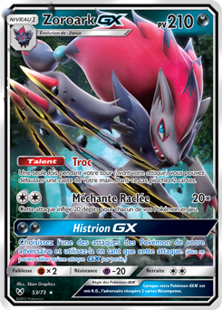 Carte Pokémon Zoroark GX 53/73 de la série Légendes Brillantes en vente au meilleur prix