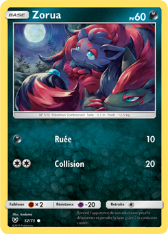 Carte Pokémon Zorua 52/73 de la série Légendes Brillantes en vente au meilleur prix