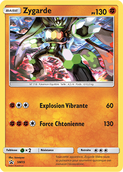 Carte Pokémon Promo Zygarde SM15 de la série Promos Soleil et Lune