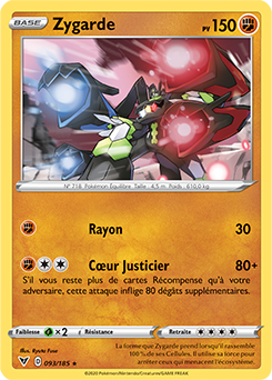 Carte Pokémon Zygarde 093/185 de la série Voltage Éclatant en vente au meilleur prix
