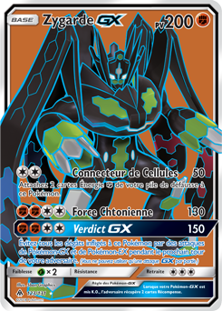 Carte Pokémon Pokémon Full Art Zygarde GX 123/131 de la série Lumière Interdite