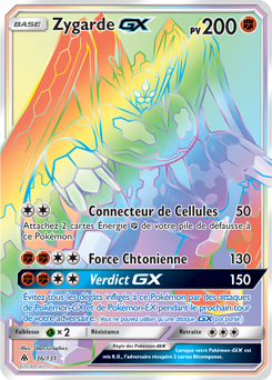 Carte Pokémon Secrète Rainbow GX Zygarde GX 136/131 de la série Lumière Interdite