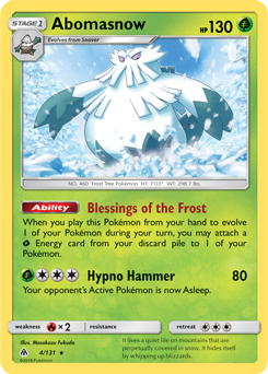 Abomasnow 4/131 Pokémon card from Forbidden Light for sale at best price