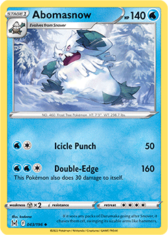 Abomasnow 043/196 Pokémon card from Lost Origin for sale at best price