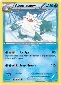 Abomasnow 40/162 Pokémon card from Breakthrough for sale at best price