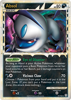 Prime Pokémon Pokémon card Absol 91/102 from Triumphant expansion