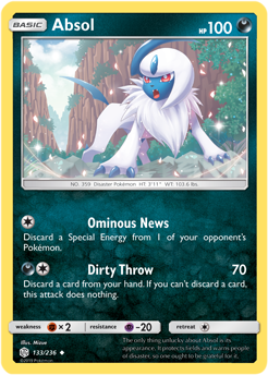 Absol 133/236 Pokémon card from Cosmic Eclipse for sale at best price
