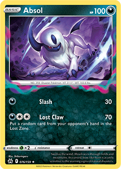 Absol 076/159 Pokémon card from Crown Zenith for sale at best price