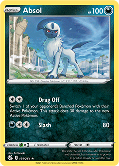 Rare Pokémon card Absol 164/264 from Fusion Strike expansion