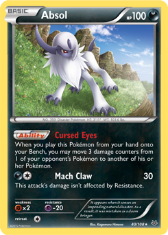 Absol 40/108 Pokémon card from Roaring Skies for sale at best price