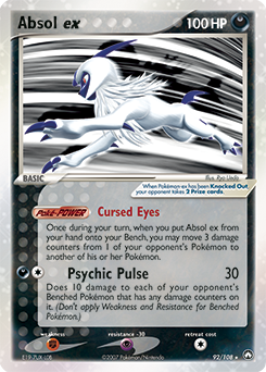 Carte Pokémon Absol ex 92/108 de la série Ex Gardiens du Pouvoir en vente au meilleur prix