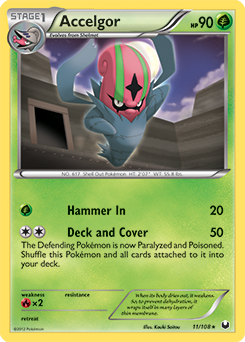 Accelgor 11/108 Pokémon card from Dark Explorers for sale at best price