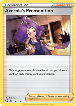 Acerola's Premonition 129/172 Pokémon card from Brilliant Stars for sale at best price