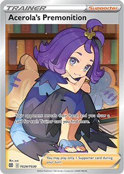 Acerola's Premonition TG24/TG30 Pokémon card from Brilliant Stars for sale at best price