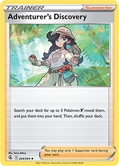 Uncommon Pokémon card Adventurer's Discovery 224/264 from Fusion Strike expansion