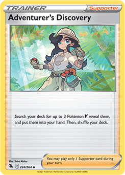 Adventurer's Discovery 224/264 Pokémon card from Fusion Strike for sale at best price