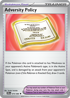 Uncommon Pokémon card Adversity Policy 74/86 from Chaos Rising expansion