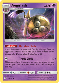 Aegislash 95/236 Pokémon card from Unified Minds for sale at best price