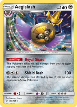 Aegislash 109/181 Pokémon card from Team Up for sale at best price