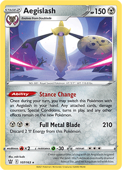 Aegislash 107/163 Pokémon card from Battle Styles for sale at best price