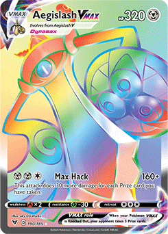 Aegislash VMAX 190/185 Pokémon card from Vivid Voltage for sale at best price