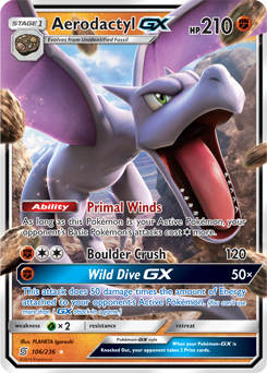 Aerodactyl GX 106/236 Pokémon card from Unified Minds for sale at best price