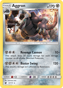 Aggron 67/111 Pokémon card from Crimson Invasion for sale at best price