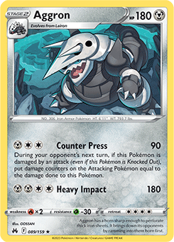 Aggron 089/159 Pokémon card from Crown Zenith for sale at best price