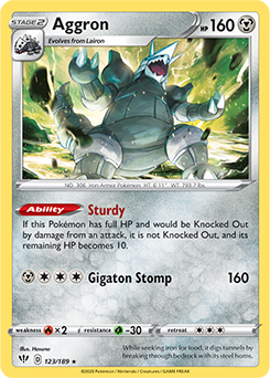 Aggron 123/189 Pokémon card from Darkness Ablaze for sale at best price