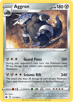 Aggron 111/198 Pokémon card from Chilling Reign for sale at best price