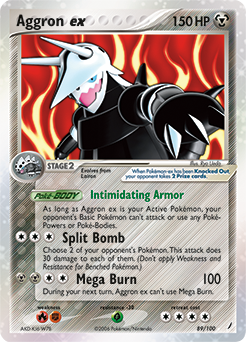 Pokémon ex Pokémon card Aggron EX 89/100 from Ex Crystal Guardians expansion