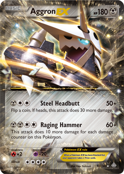 Pokémon EX Pokémon card Aggron EX 93/160 from Primal Clash expansion