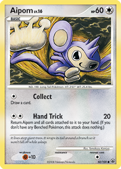 Aipom 50/100 Pokémon card from Majestic Dawn for sale at best price