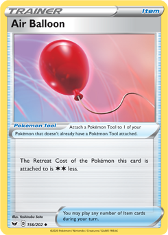 Air Balloon 156/202 Pokémon card from Sword & Shield for sale at best price