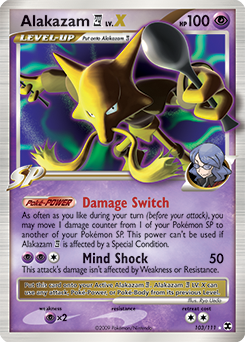 Alakazam LV.X 103/111 Pokémon card from Rising Rivals for sale at best price