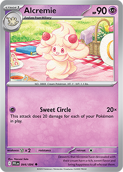 Uncommon Pokémon card Alcremie 44/94 from Phantasmal Flames expansion