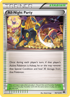 Uncommon Pokémon card All-Night Party 96/122 from Breakpoint expansion