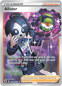 Full Art Trainer Pokémon card Allister TG24/TG30 from Astral Radiance expansion
