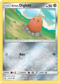 Alolan Diglett 121/214 Pokémon card from Unbroken Bonds for sale at best price