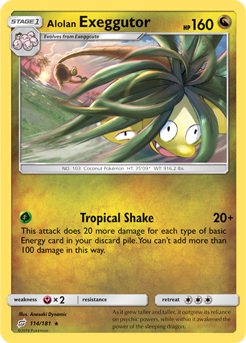 Alolan Exeggutor 114/181 Pokémon card from Team Up for sale at best price