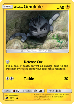 Alolan Geodude 32/111 Pokémon card from Crimson Invasion for sale at best price